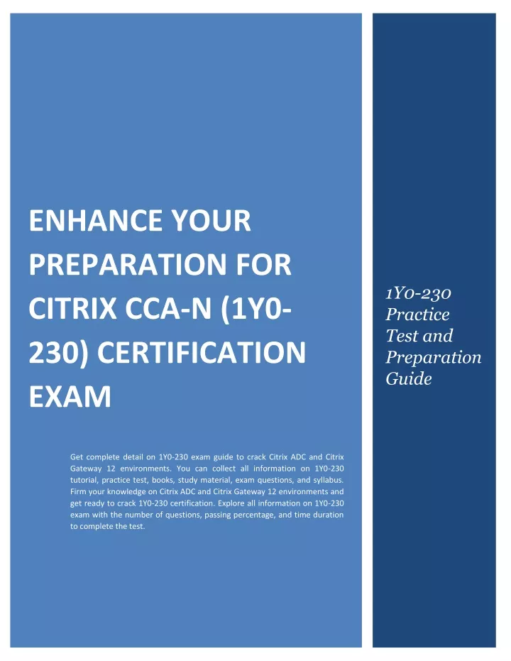 enhance your preparation for citrix