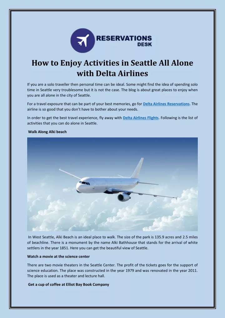 how to enjoy activities in seattle all alone with