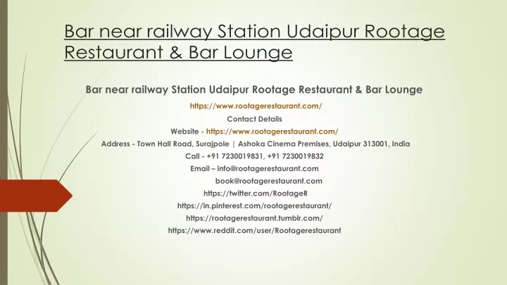 bar near railway station udaipur rootage restaurant bar lounge