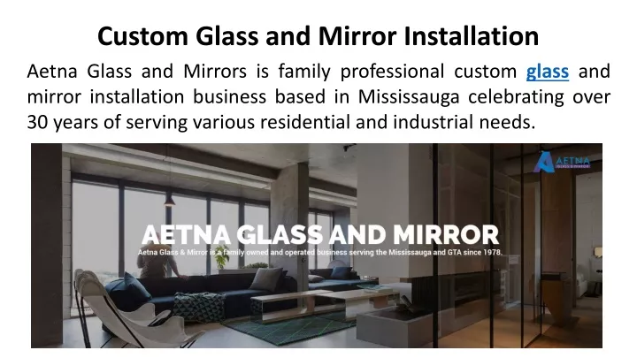 custom glass and mirror installation