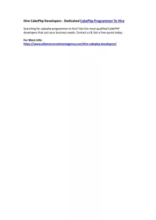 hire cakephp developers dedicated cakephp