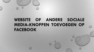 website of andere sociale media knoppen toevoegen op facebook