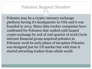 poloniex support number