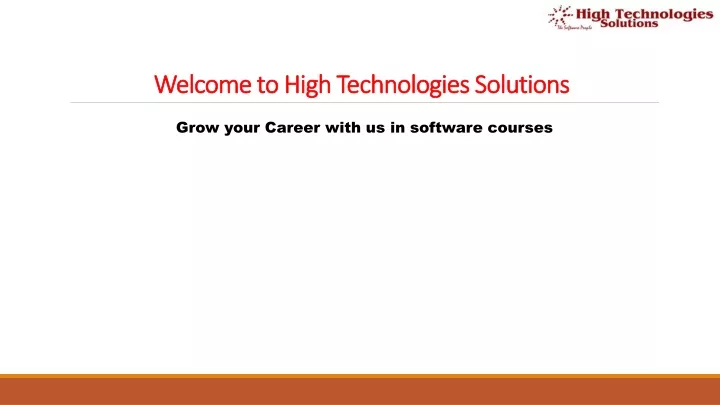 welcome to high technologies solutions