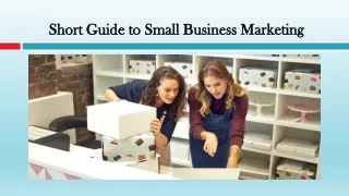 Short Guide to Small Business Marketing