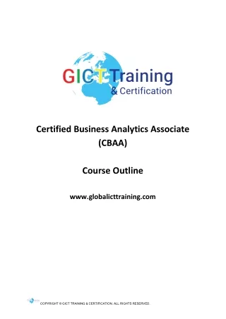 Certified Business Analytics Associate (CBAA)
