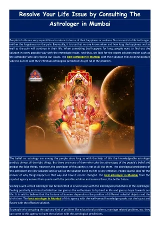 resolve your life issue by consulting