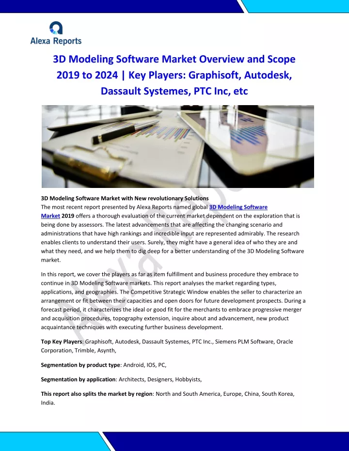 3d modeling software market overview and scope