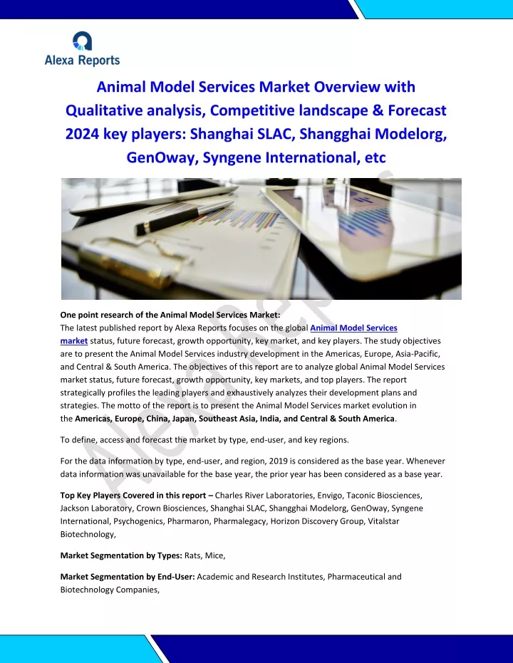 animal model services market overview with