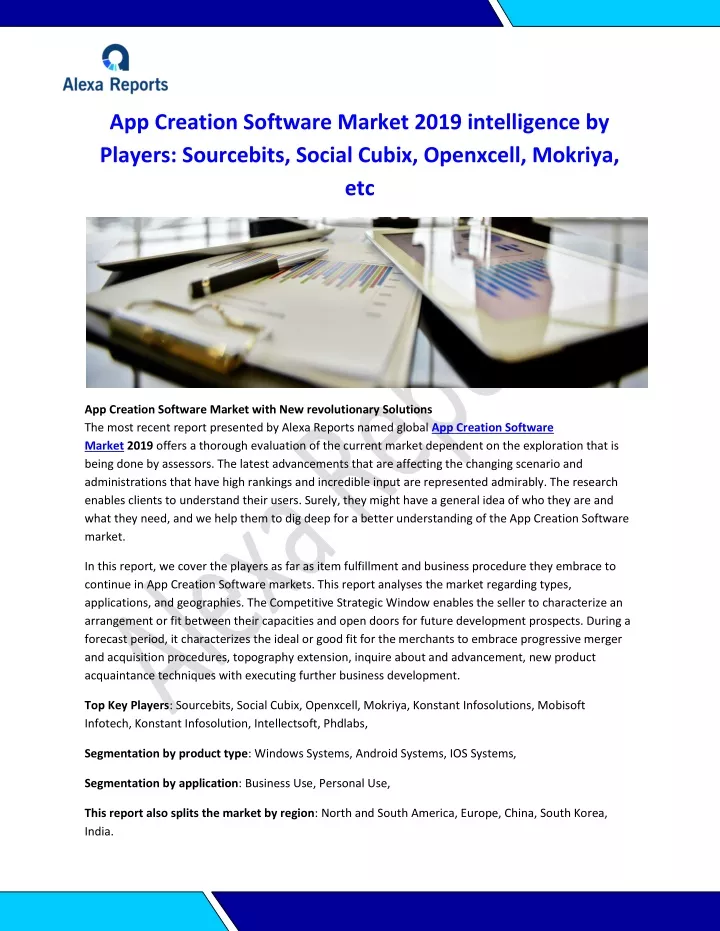 app creation software market 2019 intelligence