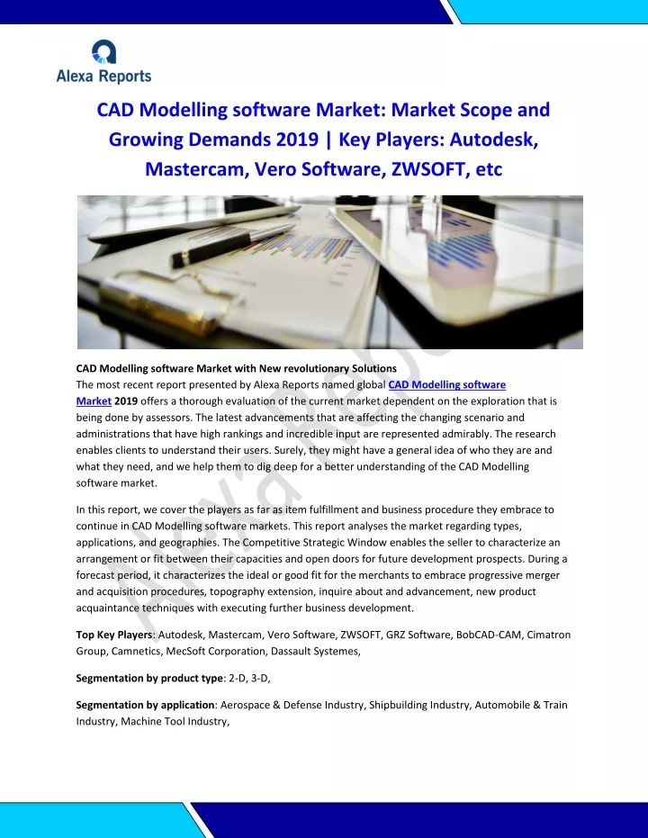 cad modelling software market market scope