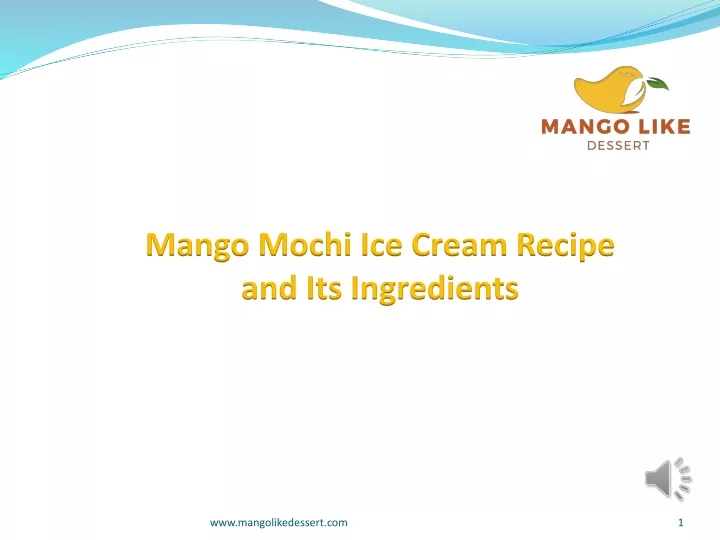 mango mochi ice cream recipe and its ingredients