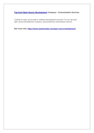 top level open source development company