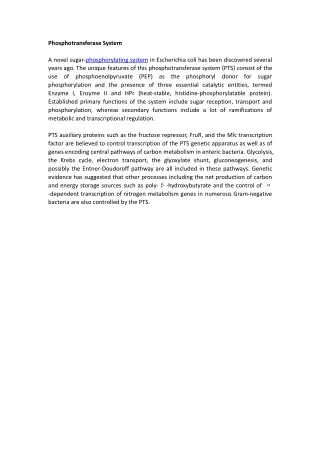 phosphotransferase system