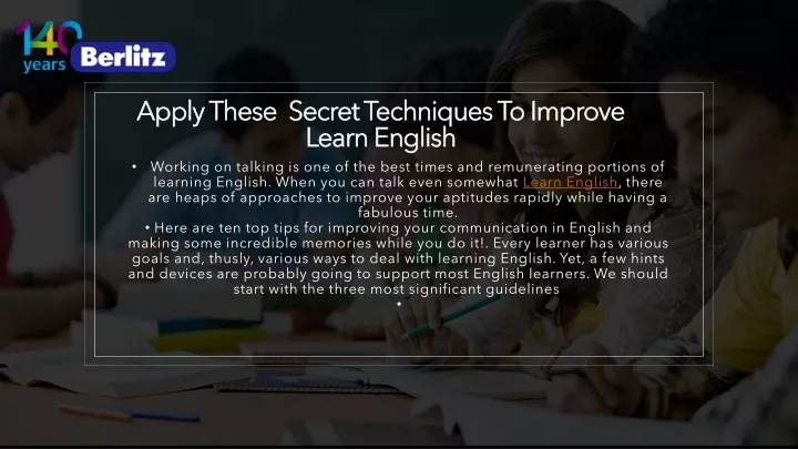 apply these secret techniques to improve learn english
