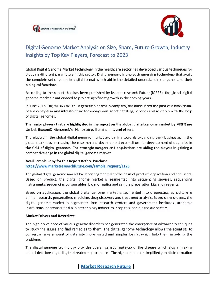 digital genome market digital genome market