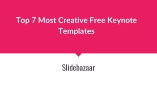 top 7 most creative free keynote templates