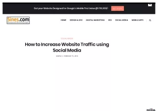 How to Increase Website Traffic using Social Media