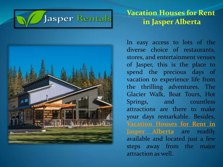 vacation houses for rent in jasper alberta