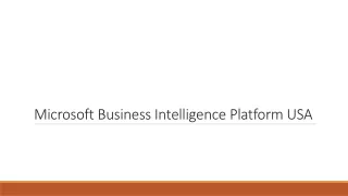 microsoft business intelligence platform usa