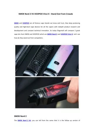 smok nord 2 vs voopoo vinci x stand out from
