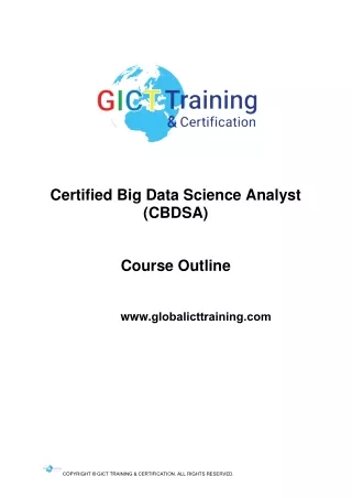 Certified Big Data Science Analyst (CBDSA)
