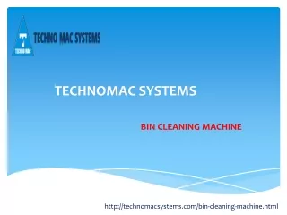 Bin Cleaning Machine manufacturer in pune| Bin Cleaning Machine supplier in india