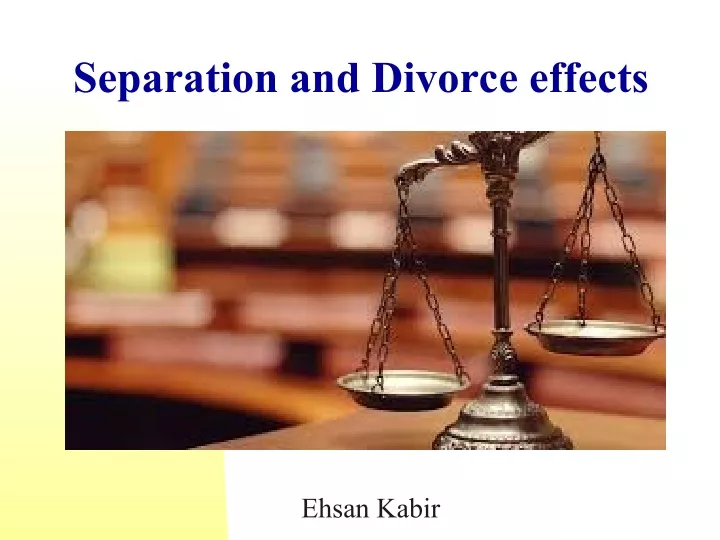 separation and divorce effects