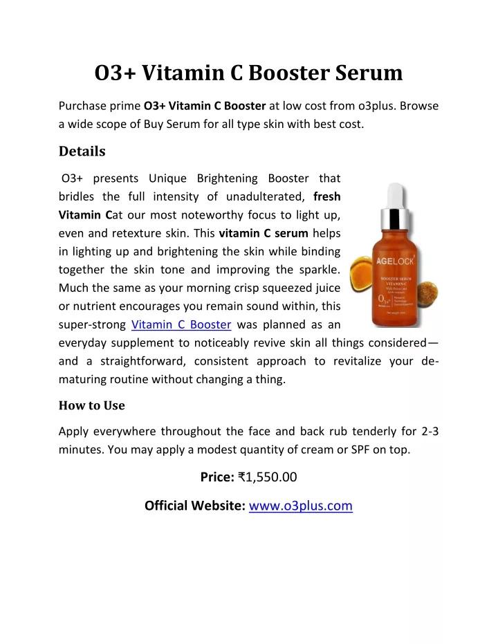 o3 vitamin c booster serum