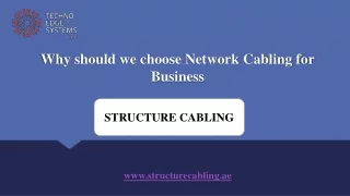 why should we choose network cabling for business