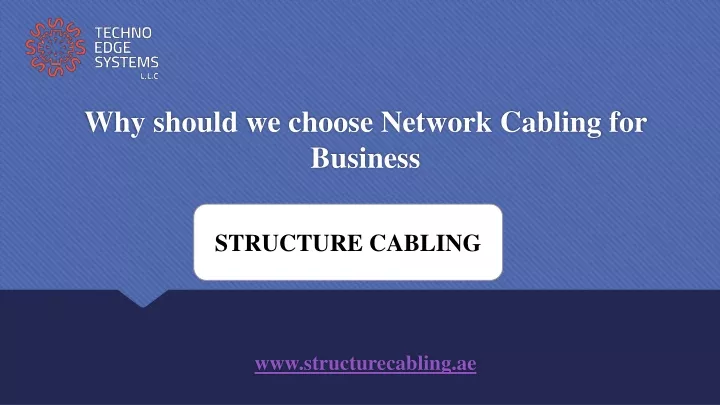 why should we choose network cabling for business