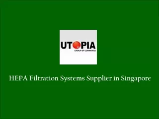 hepa filtration systems supplier in singapore