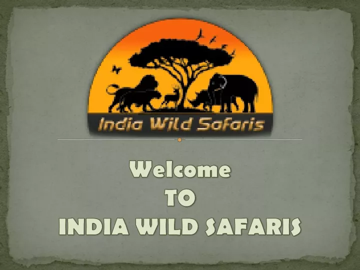 welcome to india wild safaris