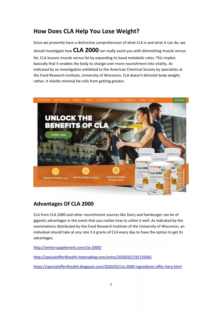how does cla help you lose weight