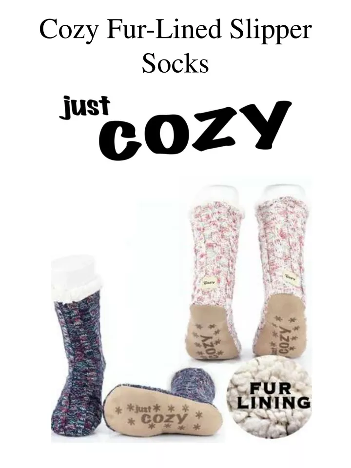 cozy fur lined slipper socks