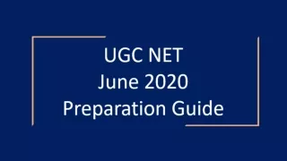 UGC NET JUne 2020 Preparation Guide