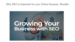 Why SEO is Important for your Online Success | Boulder