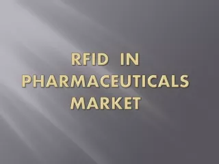 RFID in Pharmaceuticals Market 2020 by Regions, Type, Application, Competitive Market Share & Forecast to 2025