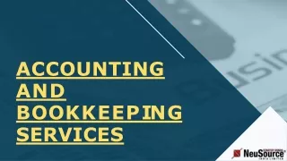 Bookkeeping and Accounting Services