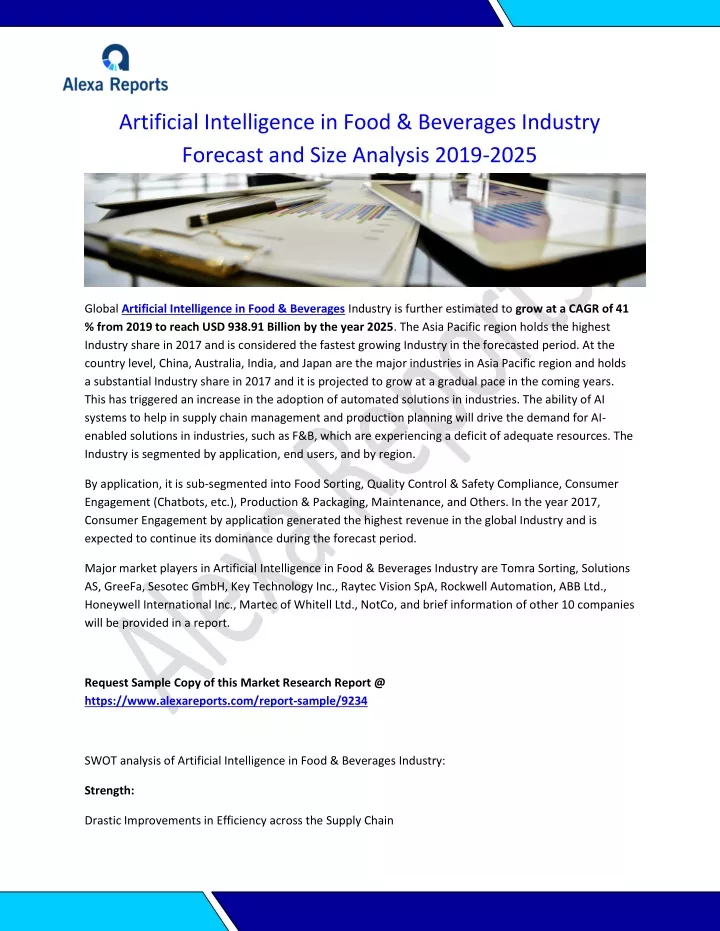 artificial intelligence in food beverages