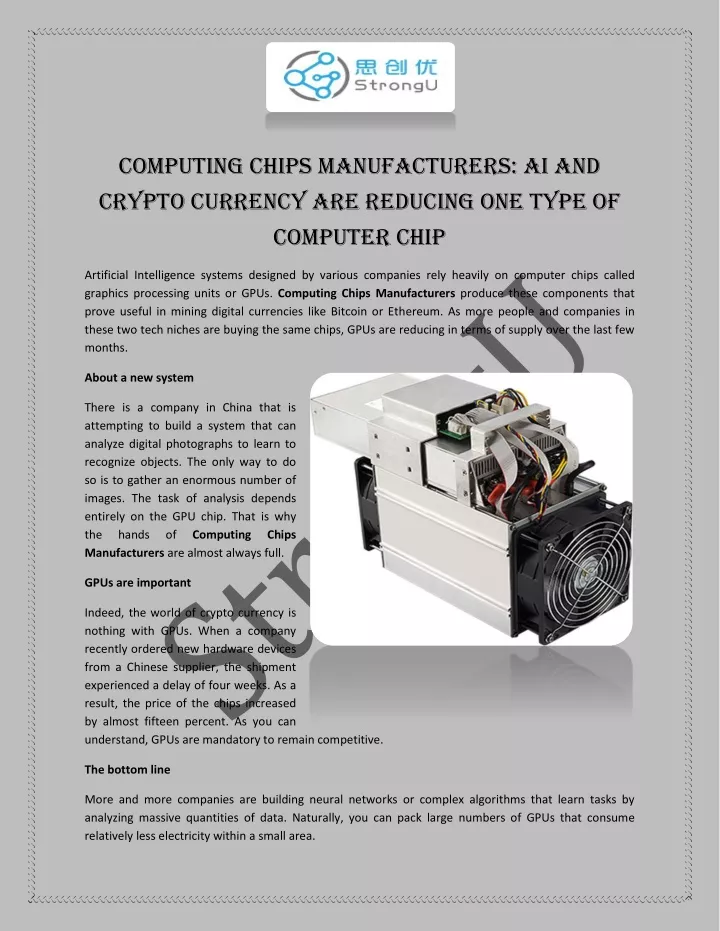 computing chips manufacturers ai and crypto