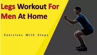 Legs Workout For Men At Home