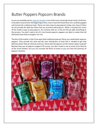 butter poppers popcorn brands as you are probably