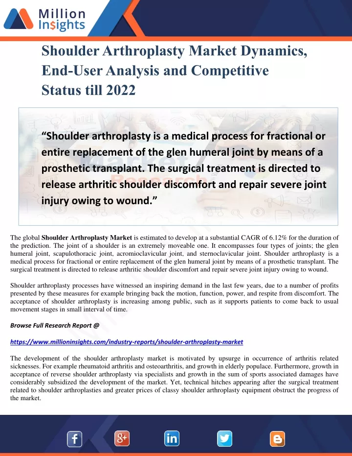 shoulder arthroplasty market dynamics end user
