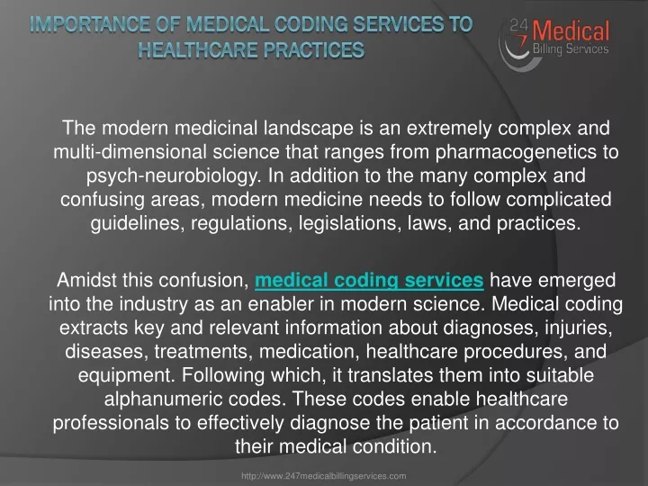importance of medical coding services to healthcare practices