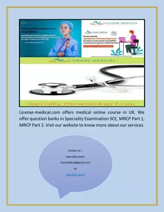 license medical com offers medical online course