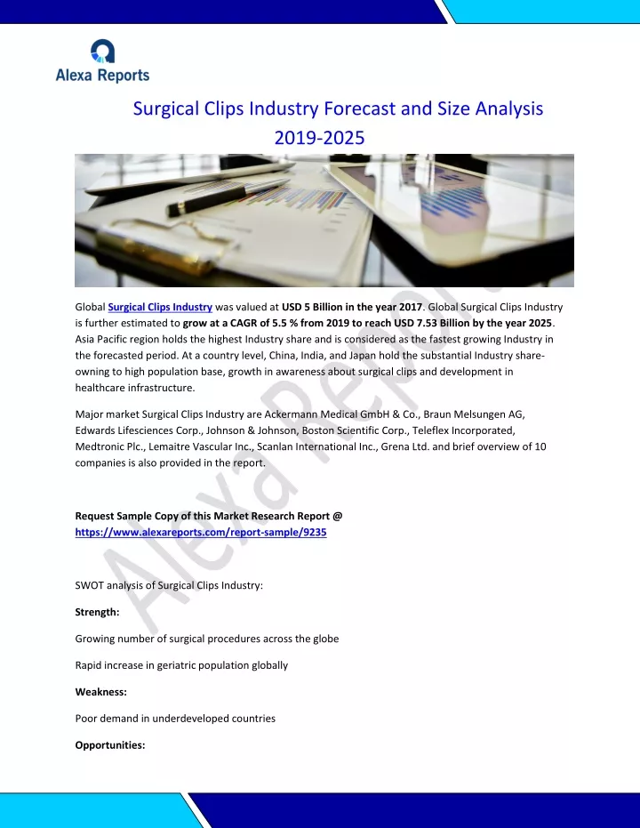 surgical clips industry forecast and size