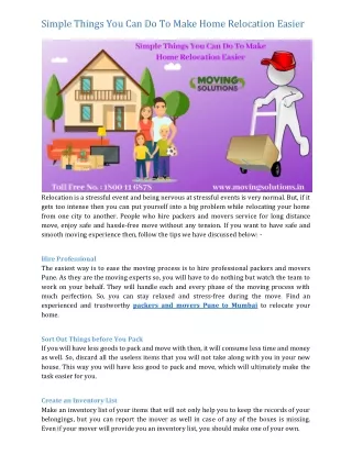 simple things you can do to make home relocation