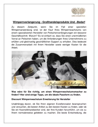 Wimpernverlängerung - Großhandelsprodukte Und –Bedarf