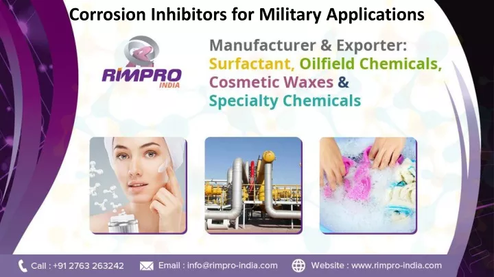 corrosion inhibitors for military applications